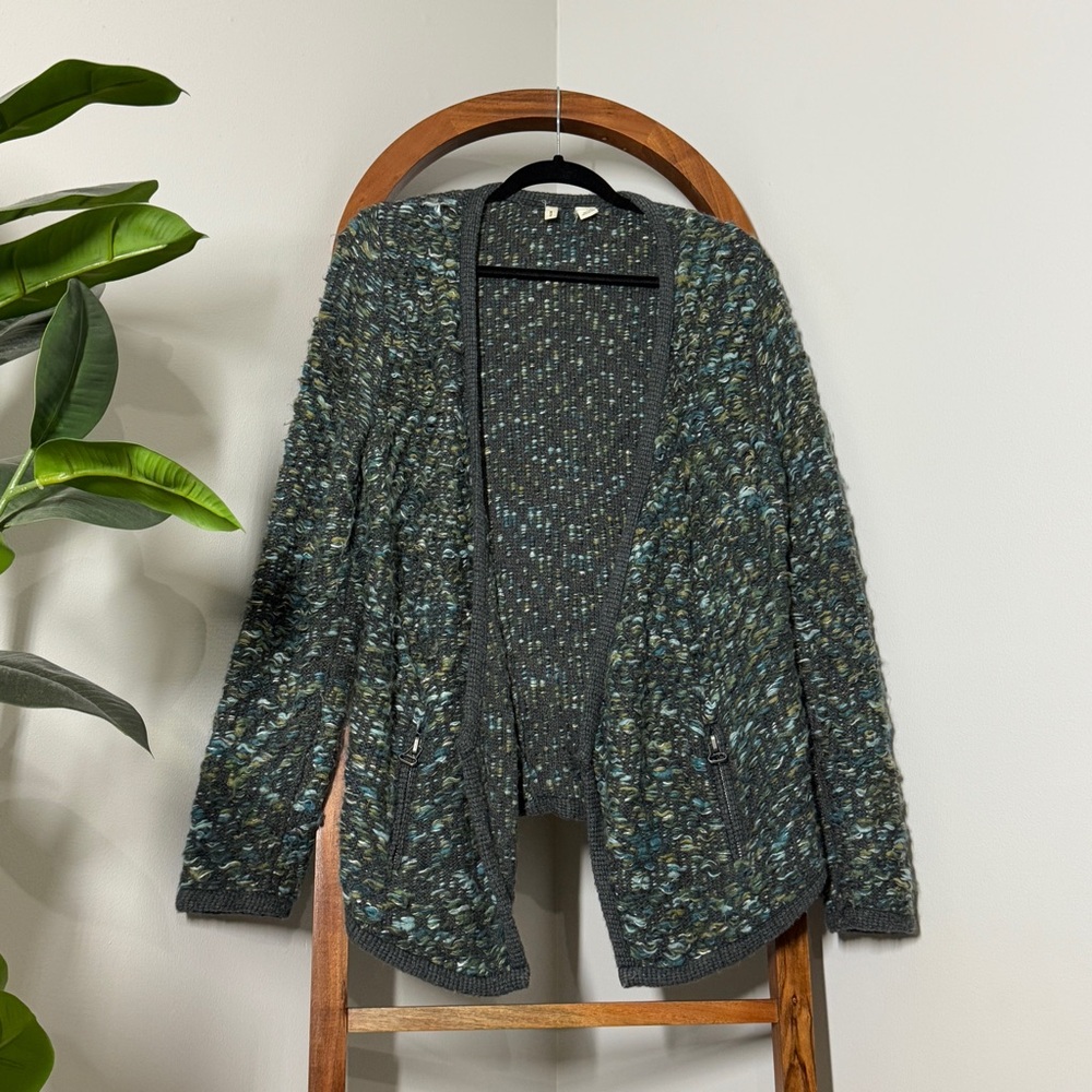 Anthropologie Moth Keavy SMALL Wool Mohair Knit Cardigan Sweater